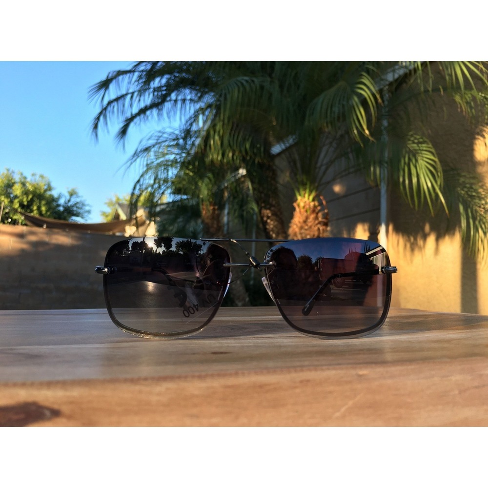 Unbranded Black Metal Detailed Unisex Sunglasses